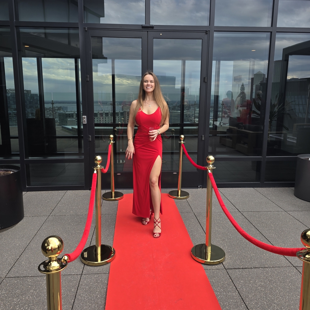Mac Duggal Striking Red Maxi Dress